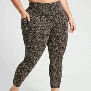 Athleta Salutation Stash Pocket Greavel Tight Yoga Fitness Pant Size 1X